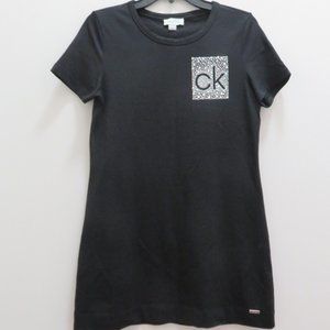 5/$25 Calvin Klein Black T-Shirt Dress